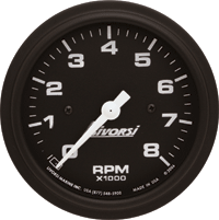 gas tachometer, platinum dial, Black Mega rim