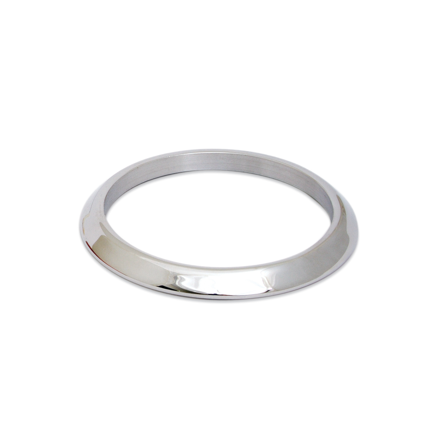3 3/8″ flat polished stainless steel gauge bezel – FL338SS Product Image 1