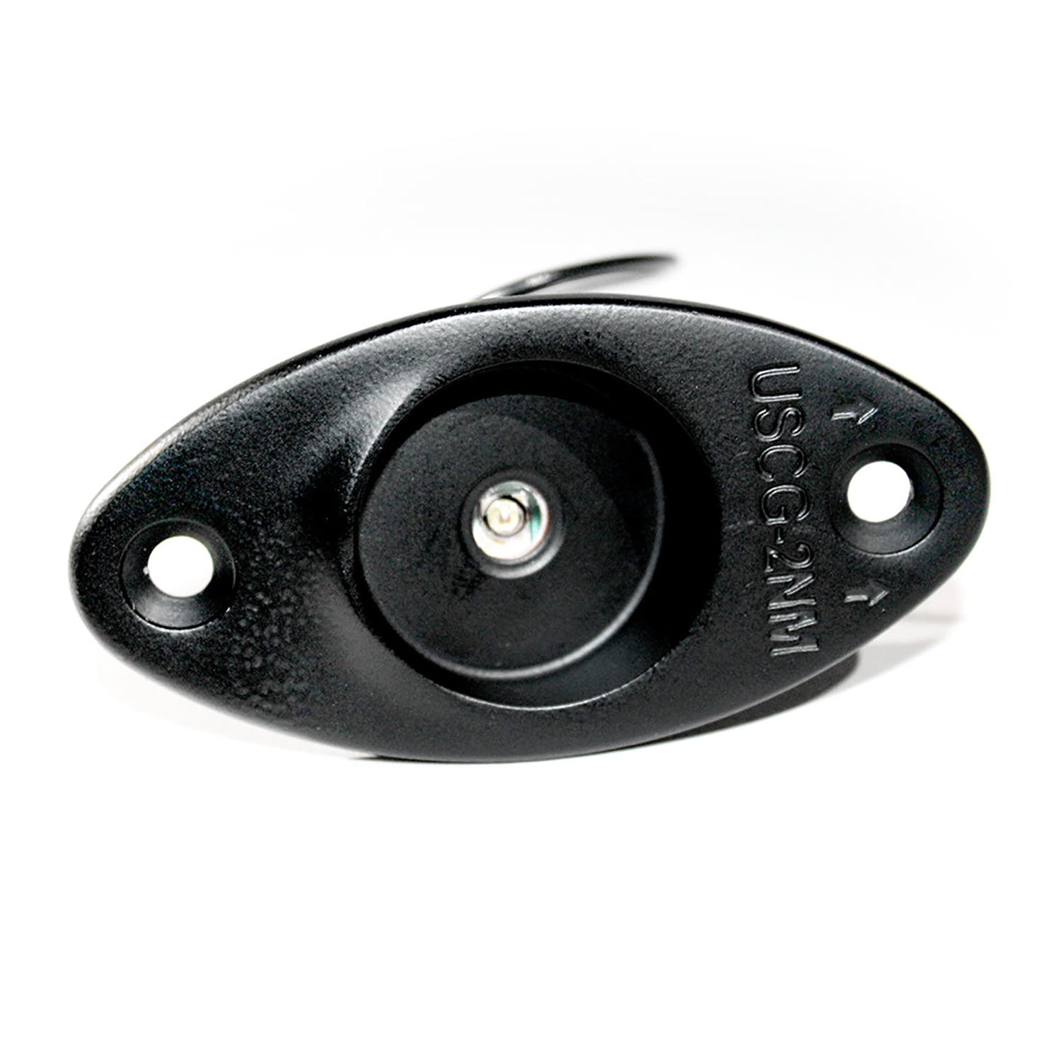 Flat black stainless green LED navigation light – LEDNL3GBK Product Image 1