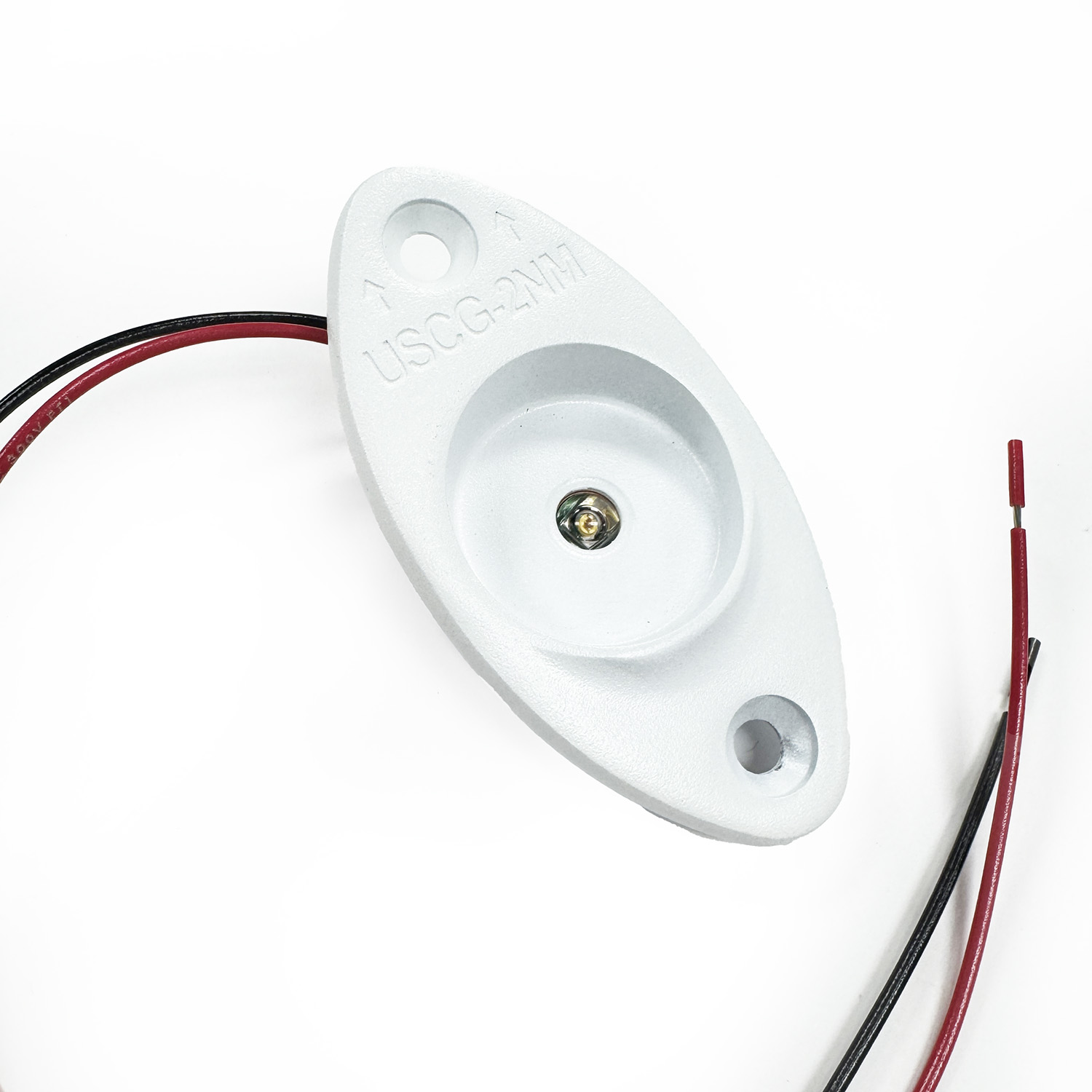 White stainless green LED navigation light – LEDNL3GW Product Image 1