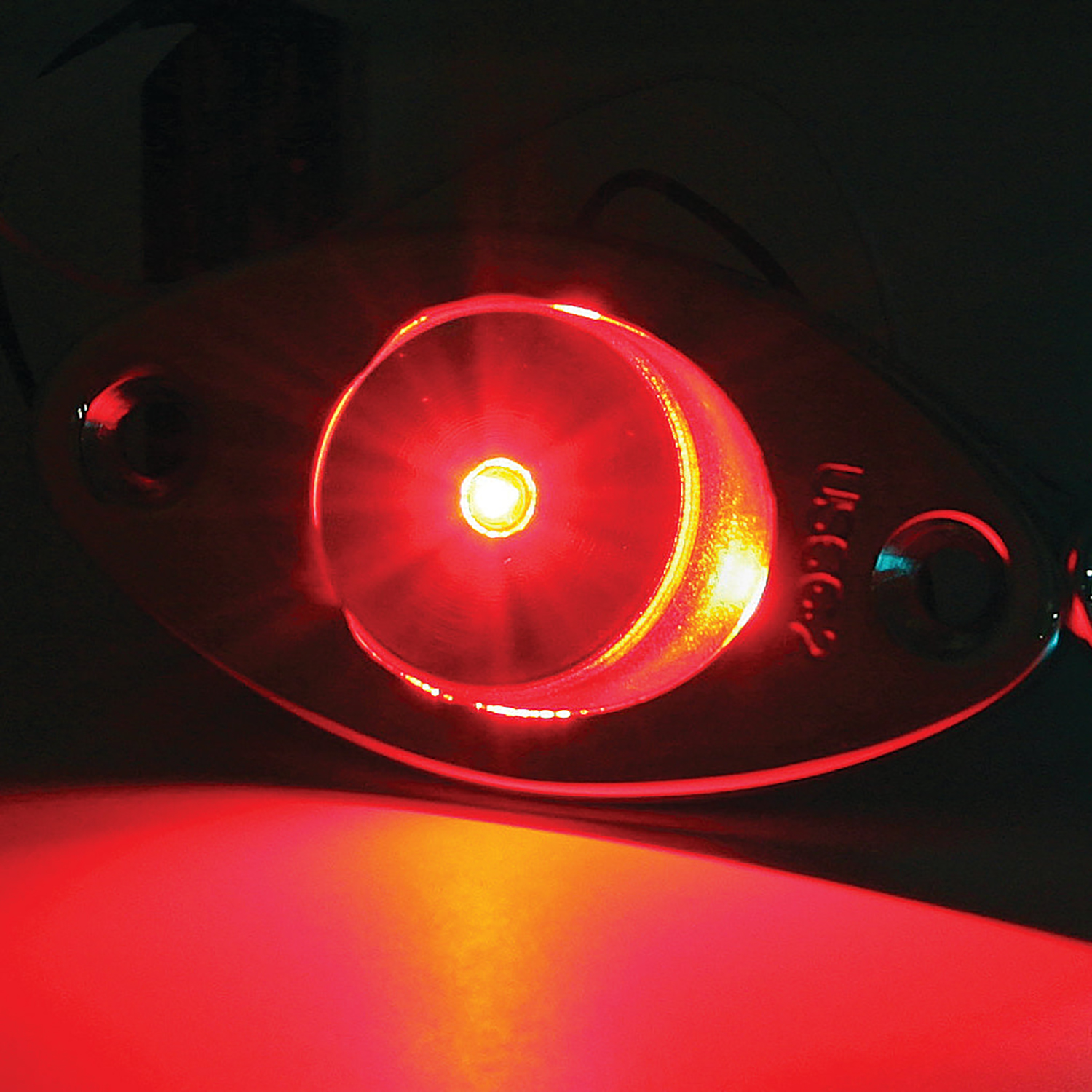 Polished stainless red LED navigation light – LEDNL3R Product Image 2