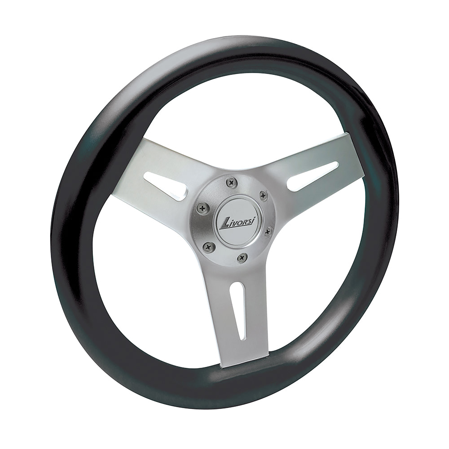 Black Livorsi Mega Grip marine steering wheel – MGWALBK Product Image 2
