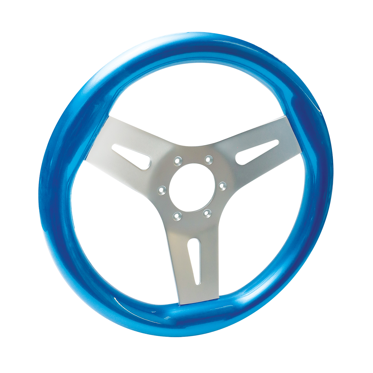 Blue Livorsi Mega Grip marine steering wheel – MGWALBL Product Image 1