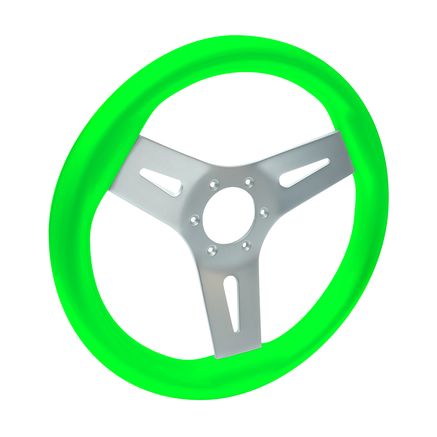 Lime green Livorsi Mega Grip marine steering wheel – MGWALL Product Image 1