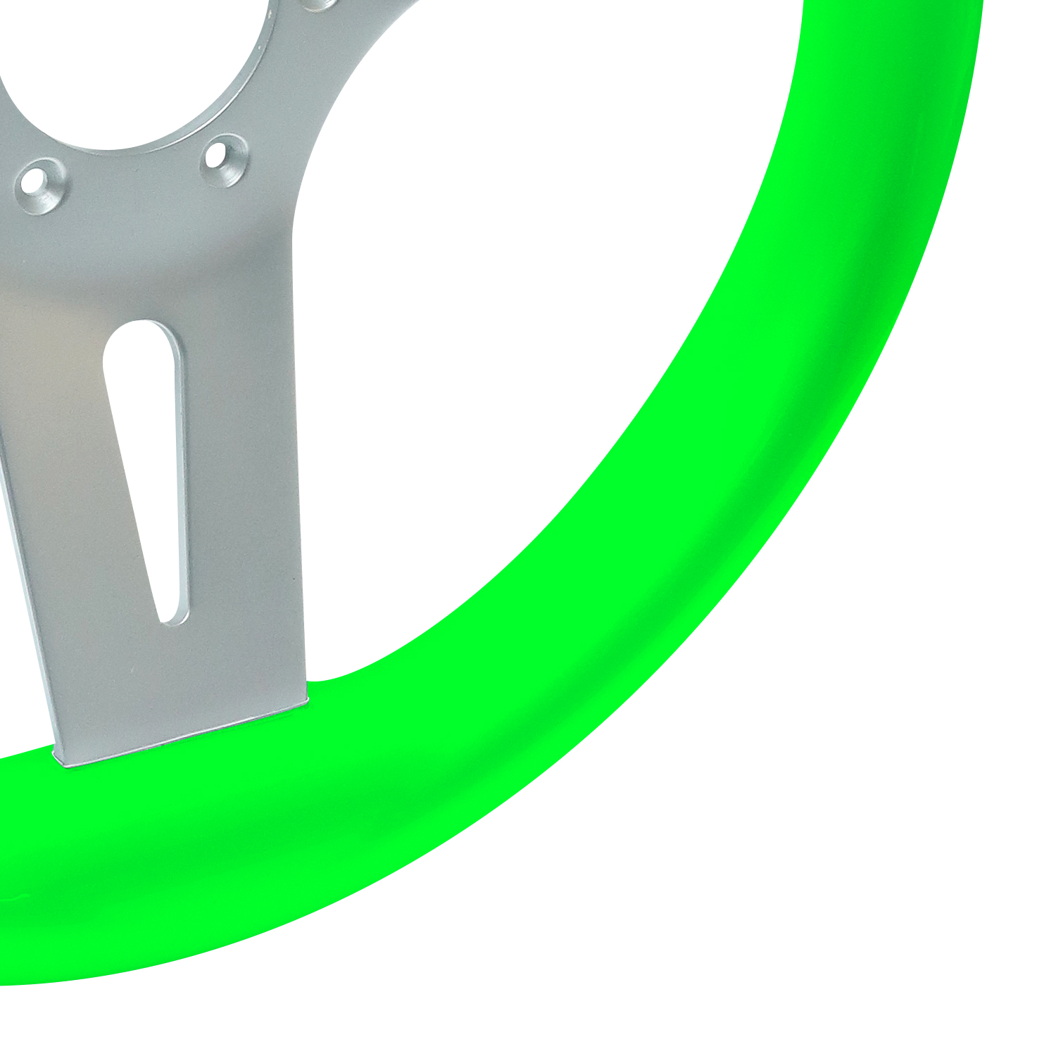 Lime green Livorsi Mega Grip marine steering wheel – MGWALL Product Image 2