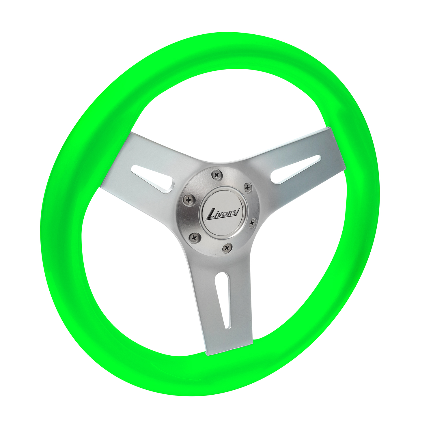 Lime green Livorsi Mega Grip marine steering wheel kit – MGWALLK Product Image 1