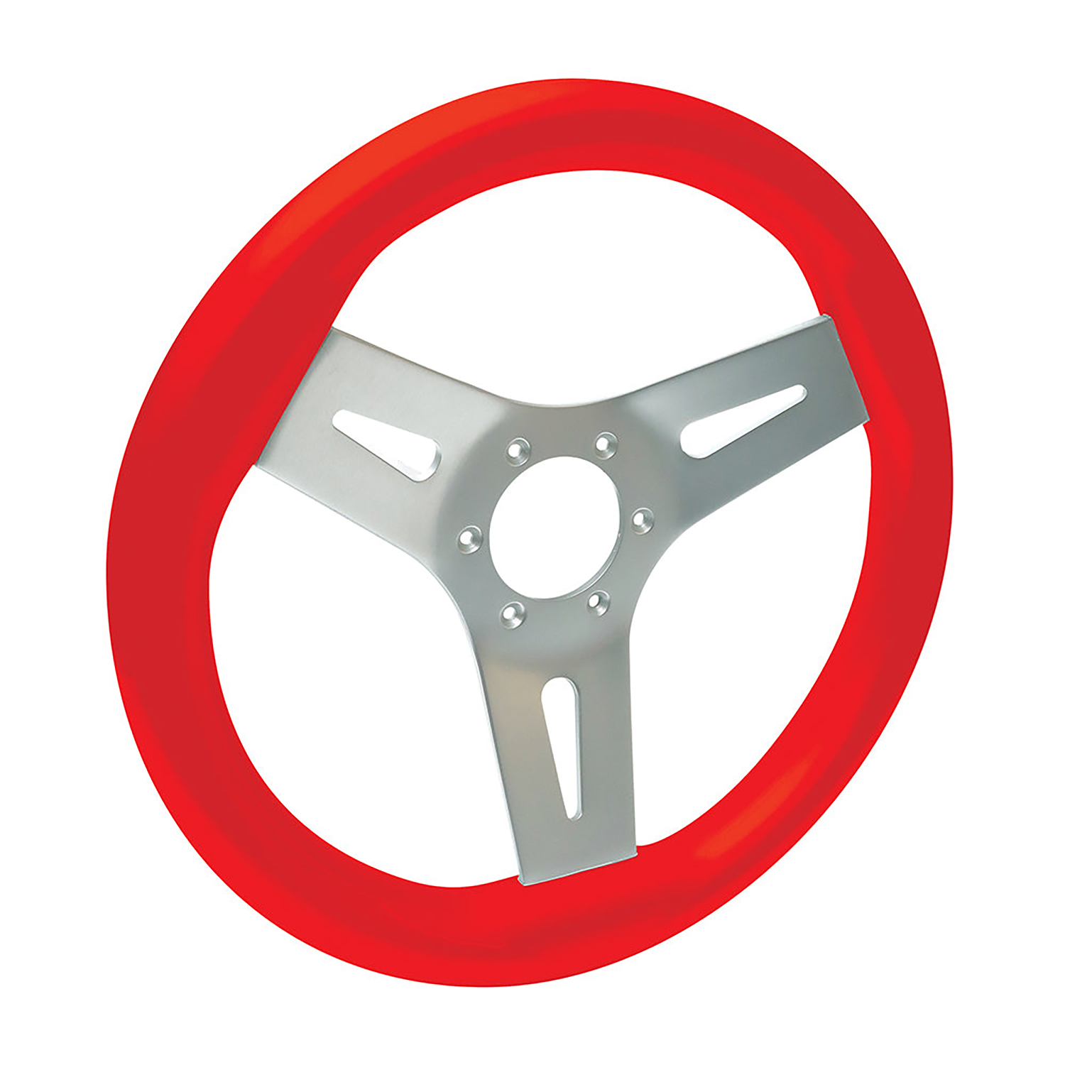 Red Livorsi Mega Grip marine steering wheel – MGWALR Product Image 1