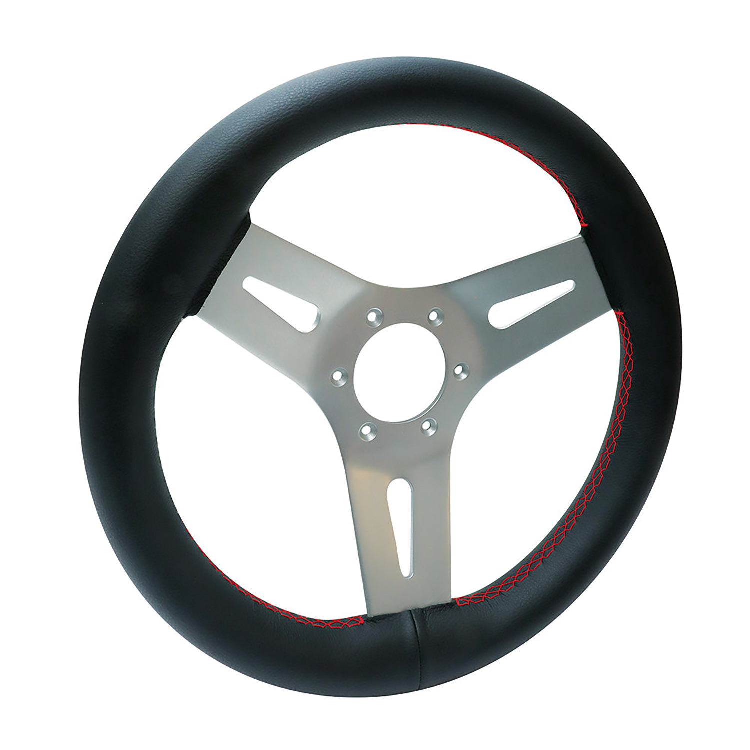 Livorsi Mega Grip steering wheel red stitching – MGWALWBKR Product Image 1