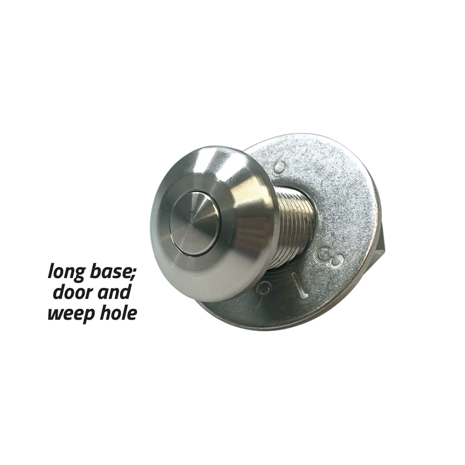 1/2″ Quick Release Fender Base with standard hex nut, spring loaded door and 2.25″ of threads – QRBSBWD-225 Product Image 1