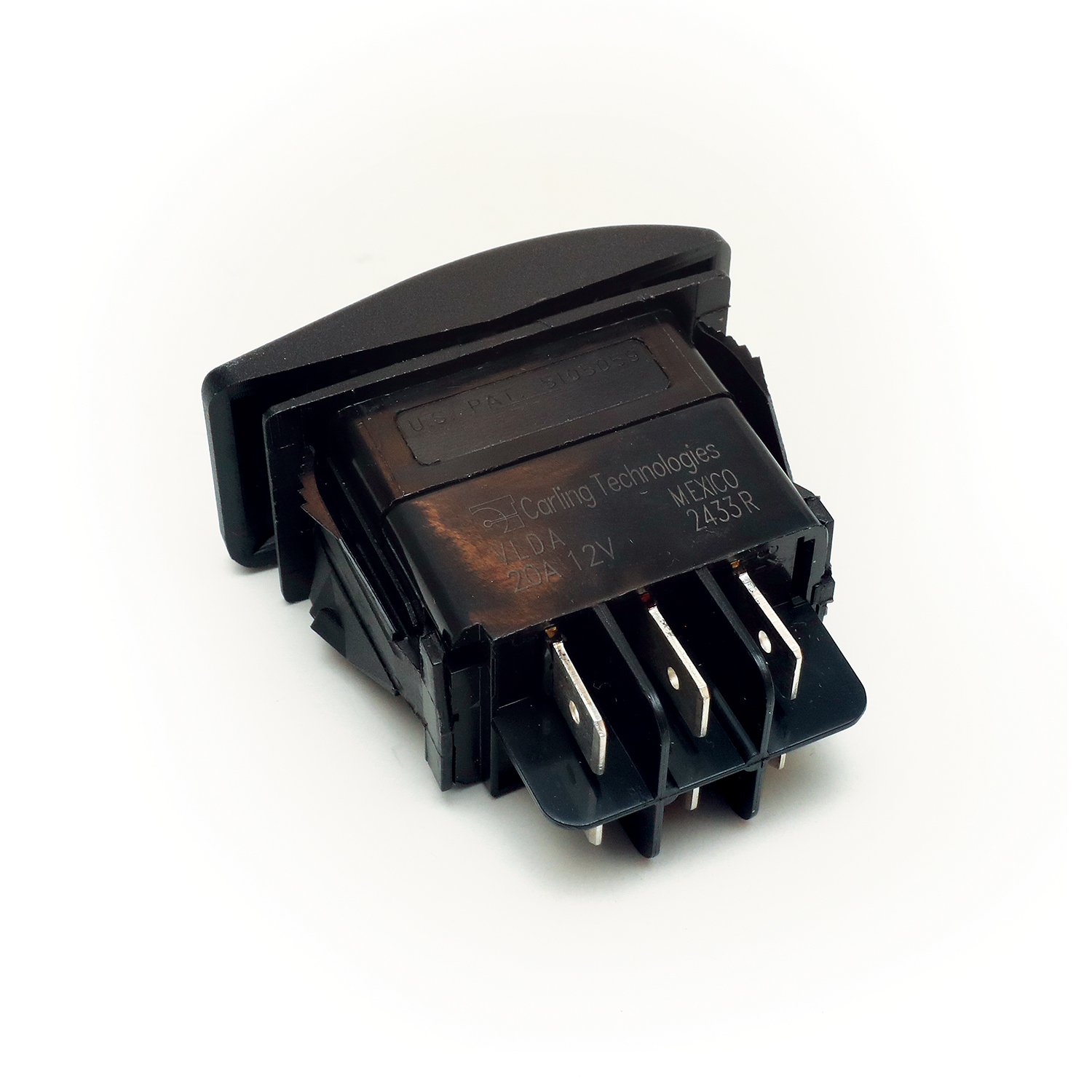 Rocker switch double pole momentary on / off / momentary on black – RSDMFMBK Product Image 2