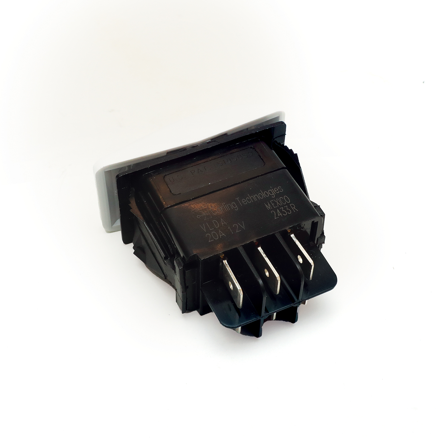 Rocker switch double pole momentary on / off / momentary on white – RSDMFMW Product Image 2