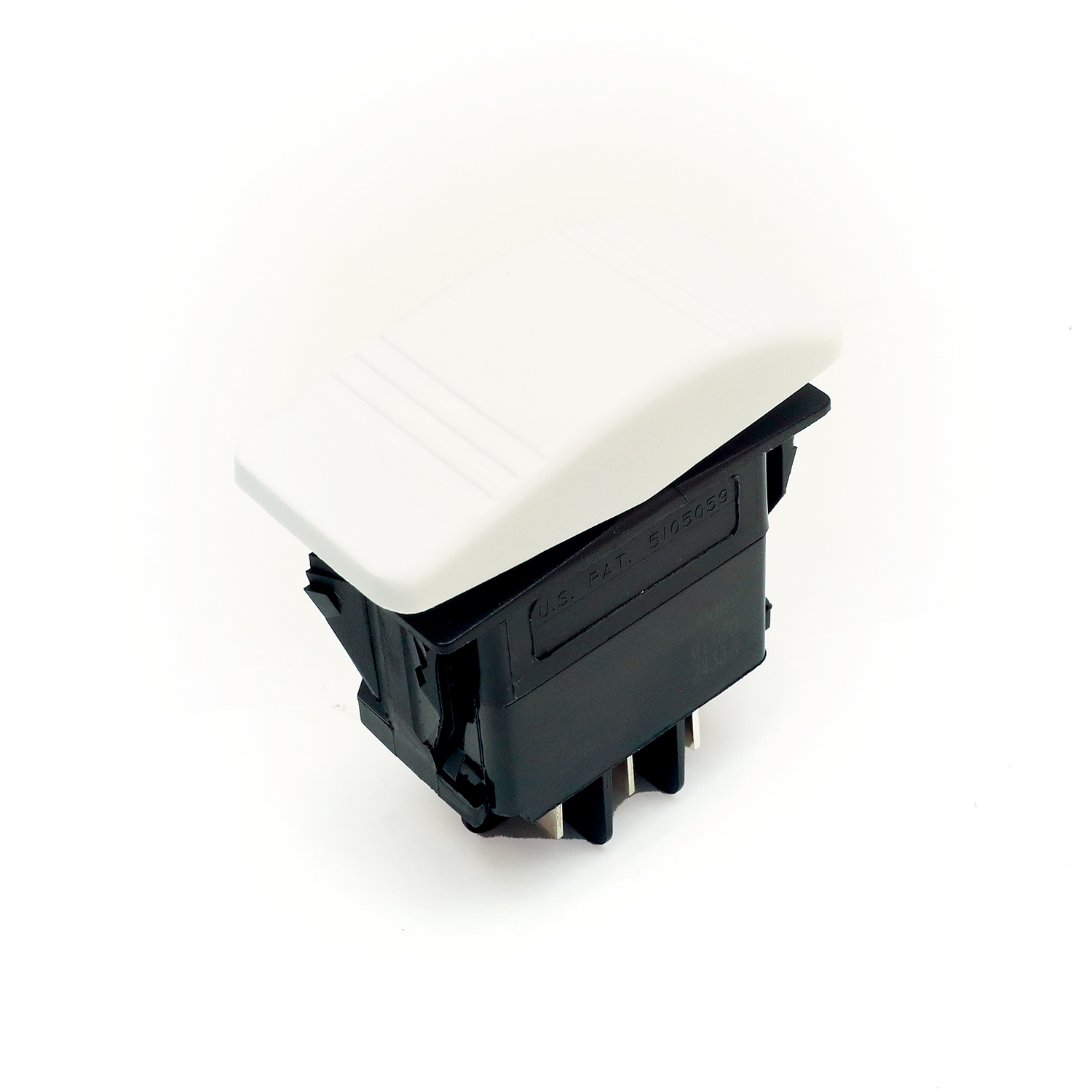 Rocker switch double pole momentary on / off / momentary on white – RSDMFMW Product Image 1