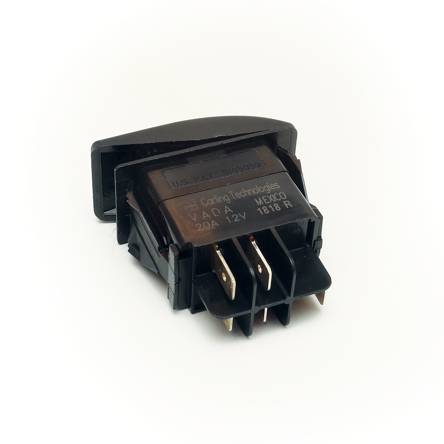 On / off / momentary on double pole double throw toggle switch – RSDNFLBK Product Image 2