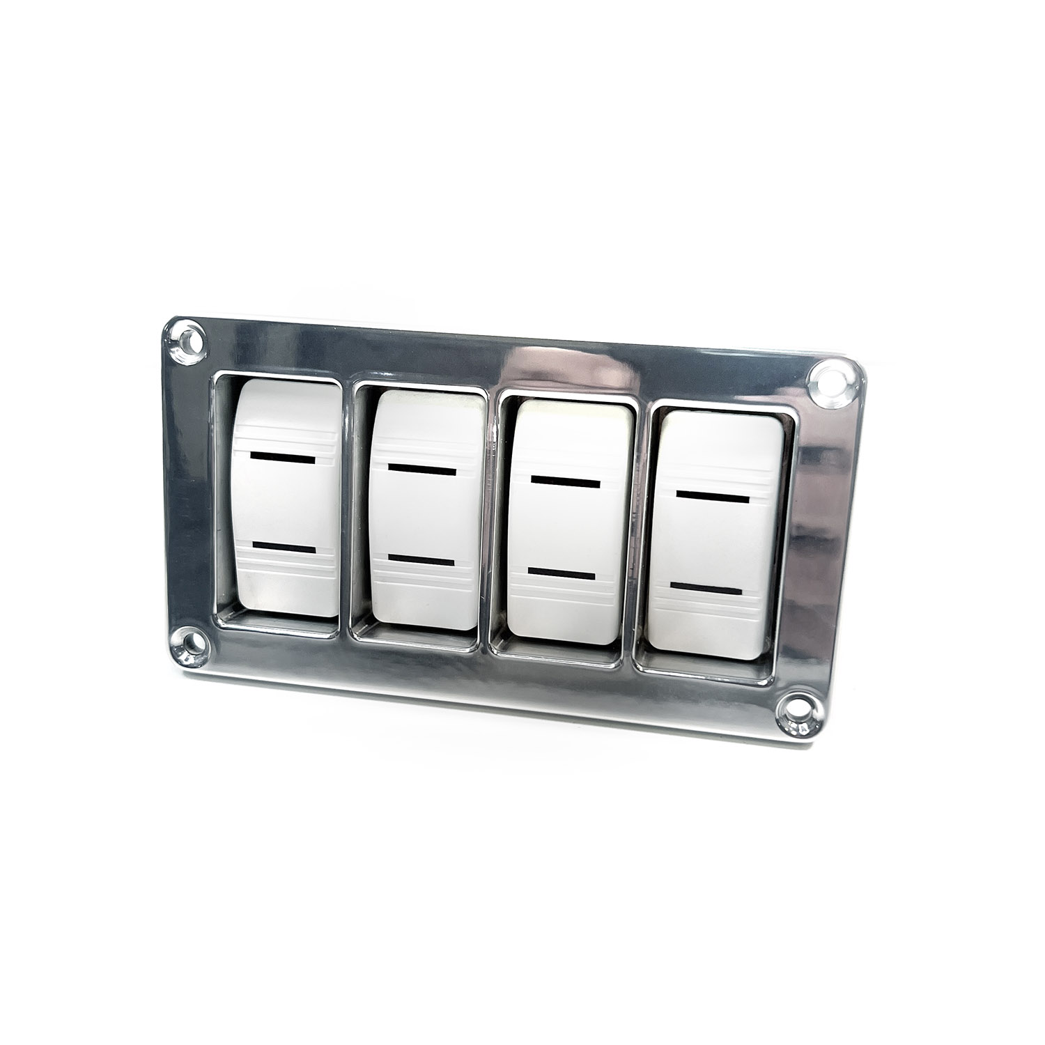 Flush mount billett aluminum quad rocker switch panel – SP4N Product Image 1