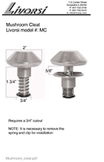 Stainless mushroom cleat – MC thumbnail image