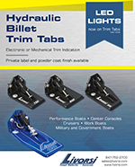 Livorsi 1050 trim tab kit with 12″ transom plate and electric indication – TTK1050EL thumbnail image