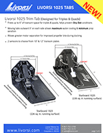 Livorsi 1025 trim tab kit with 12″ transom plate and electric indication – TTK1025EL thumbnail image