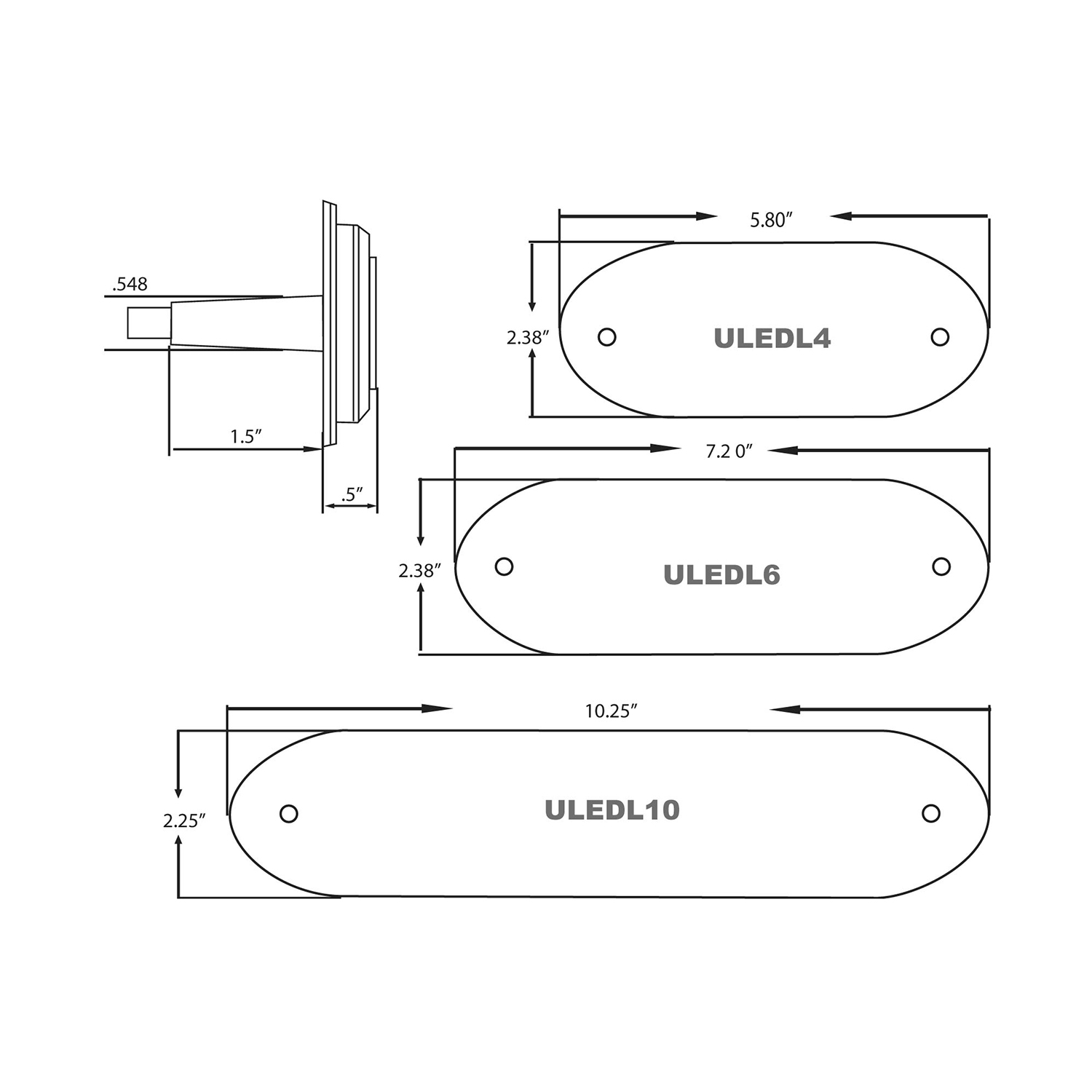 4 LED underwater light – ULEDL4 Product Image 2