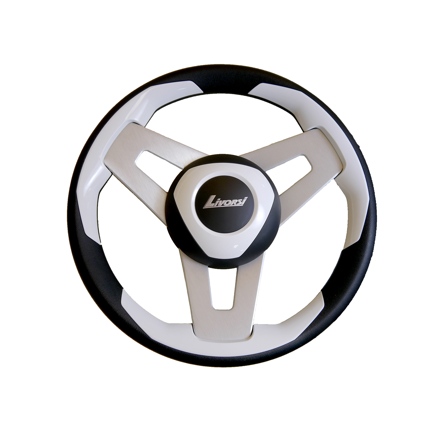 White Loredan wheel with center cover – ULSWWL Product Image 1
