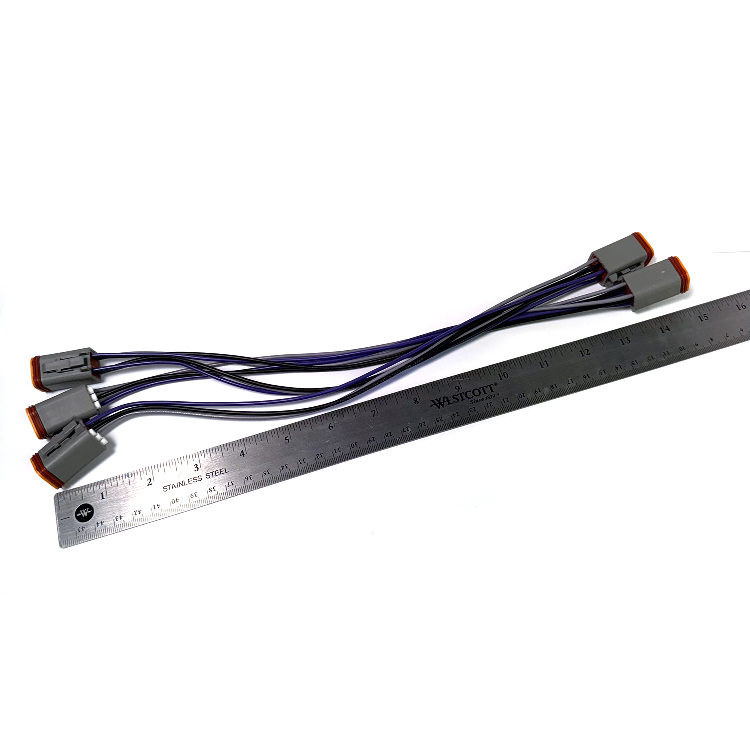 Vantage View Slave Harness for four gauges with 12″ of wire between gauges – VVSH4L Product Image 2