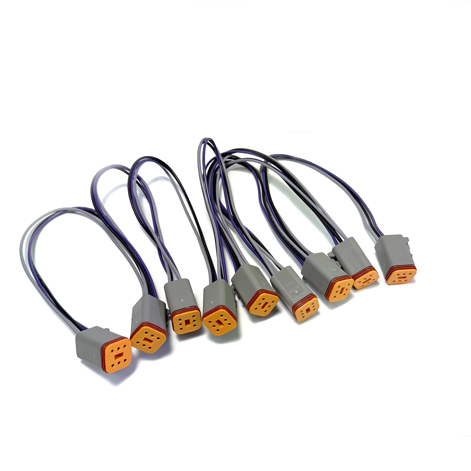 Vantage View Slave Harness for eight gauges with 12″ of wire between gauges – VVSH8L Product Image 1