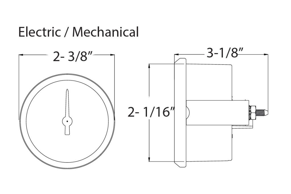 Analog gauges 2-1/16" diagram