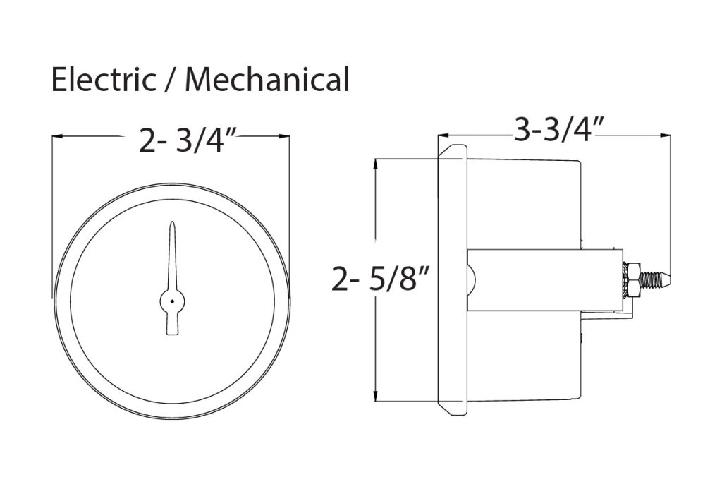Analog gauges 2-5-8" diagram