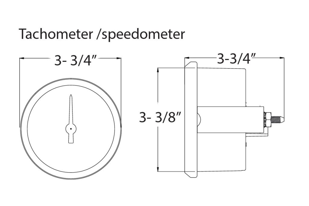 Analog gauges 3-3-8" diagram