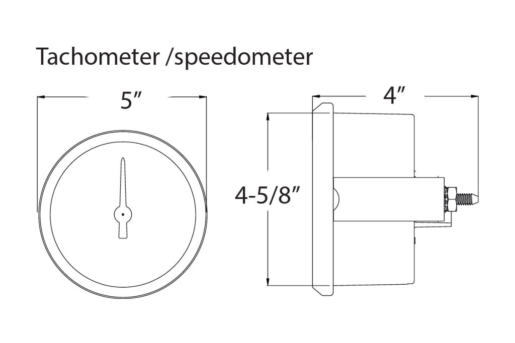 Analog gauges 4-5-8" diagram